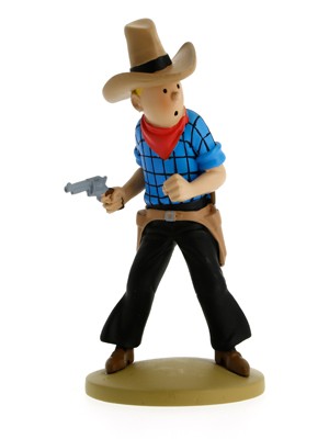 Resina Tintín Cowboy · Escala 12cm